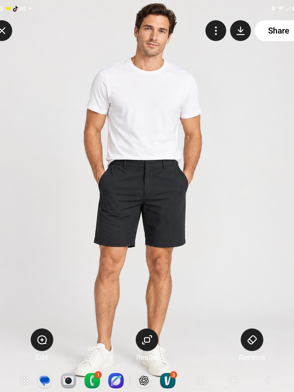 J. Crew Men's Black Flat-Front Shorts